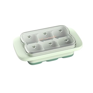 Molde de silicona verde para cubitos de hielo, bandeja de hielo pequeña para el hogar, de calidad alimentaria, con tapa, para hacer bebidas - Product Image 5