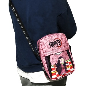 Mochila de <span class=keywords><strong>Manga</strong></span> de Anime Nezuko Tanjirou, bolso de hombro Demon Slayer <span class=keywords><strong>Kimetsu</strong></span> <span class=keywords><strong>No</strong></span> <span class=keywords><strong>Yaiba</strong></span>, bolso cruzado de dibujos animados para estudiantes Kawaii para niños - Product Image 5