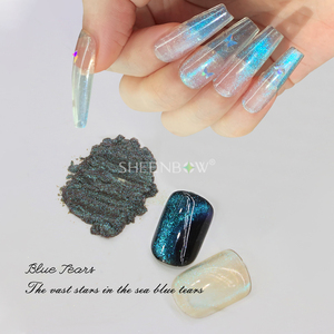 <span class=keywords><strong>Poudre</strong></span> de pigment magnétique Sheenbow en verre borosilicate bleu de qualité cosmétique, effet larme <span class=keywords><strong>d</strong></span>'ange - Product Image 6