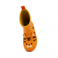 Adorables bottes de pluie pour bébé en caoutchouc naturel 3D motif tigre, design animal mignon et tendance, bottes Wellington imperméables pour tout-petits, OEM