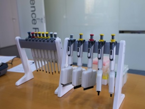 Micropipette de laboratoire Table en plastique Support de <span class=keywords><strong>pipette</strong></span> linéaire Support pour 8 pipettes Fabricant - Product Image 6