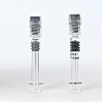 Siringa in Vetro Versatile da 0,5 ml con Attacco Luer Slip, Iniettore con Stantuffo in Plastica Graduato per Oli ad Alta Viscosità e Raffinerie di Laboratorio