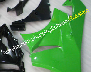<span class=keywords><strong>ZX6R</strong></span> carrocería carenado para <span class=keywords><strong>Kawasaki</strong></span> <span class=keywords><strong>Ninja</strong></span> ZX-6R 2009, 2010, <span class=keywords><strong>2011</strong></span>, 2012 ZX/6R ZX 6R Verde Negro carenado de motocicleta Aftermarekt Kit - Product Image 2