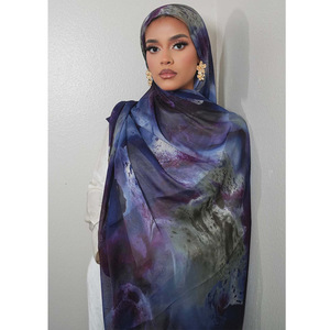 Sciarpa Lunga 180 cm con Stampa Simulazione Transfrontaliera, Foulard da Donna in Seta di Alta Qualità, Velo Leggero e Confortevole alla Moda - Product Image 2