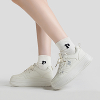 Chaussures de marche à semelle épaisse pour femmes et dames, lacets, décor papillon et étoile, confortables
