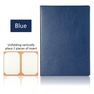 Dossier de graduation en cuir PU taille A3, couverture de diplôme Porta personnalisée, certificat de couverture rigide en cuir double face A4 - Product Image 3