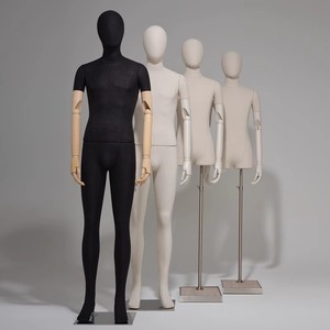 Cao cấp bọt Đứng Nam đầy đủ cơ thể mannequin cho cửa hàng quần áo hiển thị màu đen trắng - Product Image 6
