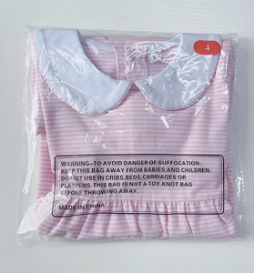 Abiti per Bambine con Colletto Arricciato in Vichy Rosa Personalizzati per San Valentino, Maniche Lunghe Primaverili con Fiocco <span class=keywords><strong>Laterale</strong></span> - Product Image 6