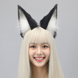 E0071 Cosplay Fuchs & Wolf Haarband Plüsch Tierohren Kopfschmuck KC Accessoire für Anime Conventions & Performance Requisiten - Product Image 1