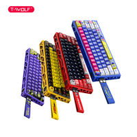 Teclado Mecánico T-WOLF T90 de Fábrica, Cableado, OEM, 61 Teclas, Interruptor Magnético de Aluminio, Frecuencia de Sondeo de 8K, RGB, para Juegos de PC