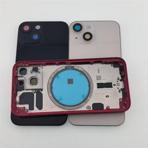 Coque arrière pour iPhone 13 Mini avec module de charge NFC, design barre, boîtier de remplacement de luxe, matériau métal + verre, qualité 100% originale - Product Image 4