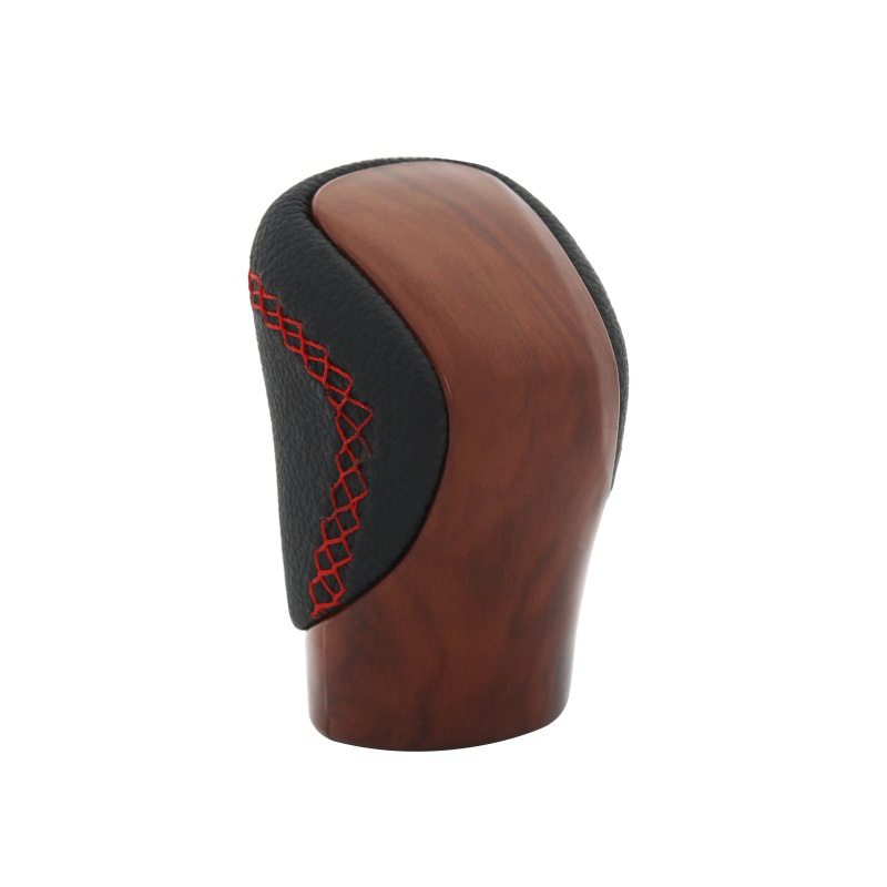Couvercle grain de bois sans trous - coutures rouges