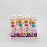 Hotverkopende cartoonvormige fruit-smakende snack, 30g suikerspinlollipop, kinderen zijn er dol op, ook geweldig voor supermarktgroothandel