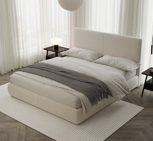 <span class=keywords><strong>Letto</strong></span> in tessuto <span class=keywords><strong>imbottito</strong></span> stile Wabi Sabi con schienale alto minimalista morbido <span class=keywords><strong>imbottito</strong></span> <span class=keywords><strong>letto</strong></span> <span class=keywords><strong>matrimoniale</strong></span> per camera d'albergo o appartamento - Product Image 2