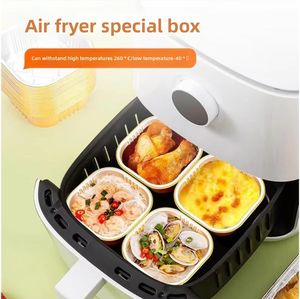 Cuenco de papel de aluminio desechable de 4,4 pulgadas, 300mL, 10oz, moldes para hornear de plástico PET con tapas para bandeja de Pizza, molde para Tartas, cupcakes - Product Image 2