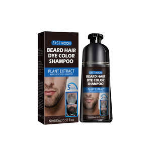 Personalización de fábrica GZJF Agente para el cuidado de la barba Cabello para hombres Split Magic Permanent Fast Black Dye Color Shampoo - Product Image 1