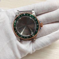 Boîtier de montre vintage étanche de 39,5 mm avec design rétro couleur rose pour mouvement NH35/NH36