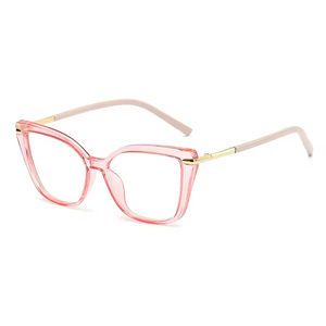 ファッションPCスクエアフレームフォトクロミックアンチブルーライトメガネフレーム流行のキャットアイ芸術的メガネ - Product Image 4