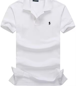 Zomer Heren Korte Mouwen Beroemde Shirt Katoenen Revers Borduurwerk Losse Business All Casual Plus Size T-Shirt <span class=keywords><strong>Pl</strong></span> - Product Image 6