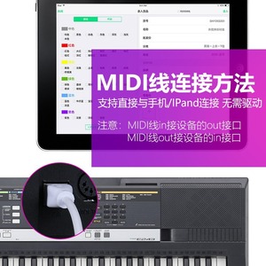 Midi <b>Cable</b> For Piano Audio Connection Male To Female Din Connector For Android Ios Devices - Product Image 1
