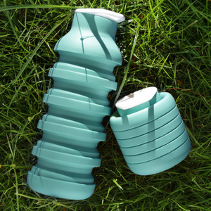 Gourde pliable en silicone imperméable QX, compacte et portable, pour la gym, le camping, la randonnée et les voyages - Product Image 3