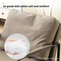 Fauteuil de détente individuel en métal, style minimaliste et luxueux, avec accoudoirs, design moderne pour hôtel et salon