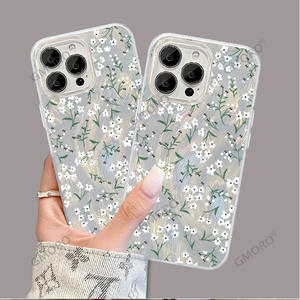 Coque de téléphone en fil de plumes scintillant à motif floral littéraire pour filles 17/16 <span class=keywords><strong>Pro</strong></span>, protection intégrale antichoc rigide - Product Image 4