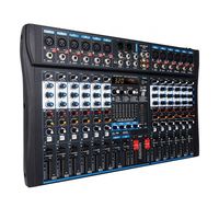 PB12 Console de mixage audio professionnelle 12 canaux pour scène, DJ, studio, système de sonorisation live de haute qualité BT USB