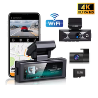 Dashcam 4K Dual-Recording 2025 Baru dengan HD ADAS, Rekaman Berulang, Layar 3.2 inci, GPS, Penglihatan Malam, Sensor Tabrakan, Sudut Pandang 170 Derajat, Garansi 1 Tahun