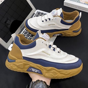Chaussures pour hommes M0206 – Nouvelle collection automne : Baskets tendance à bouton rotatif, style « Daddy Shoes », antidérapantes et rehaussantes, polyvalentes pour le sport - Product Image 3