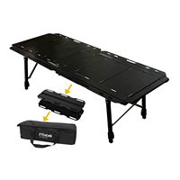 Table de camping pliante portable facile à monter, 5 unités, en aluminium, pour barbecue IGT, avec pieds réglables