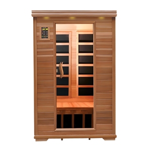 Phòng xông hơi trong nhà gỗ rắn 2 người hiện đại với máy sưởi carbon thấp EMF Bảng điều khiển máy tính điện cho biệt thự thư giãn - Product Image 3