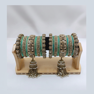 PADMAWATI Luxury Tungsten Gold Plated Multi Color <b>Indian</b> Traditional Women's <b>Bangles</b> Set Bridal Engagement Wedding Gift Party - Product Image 2