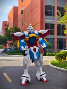 Disfraz de Mascota <span class=keywords><strong>Robot</strong></span> Unisex con Luz LED, de Poliéster, 2.7M de Altura, con Chaleco y Sujetador, Inspirado en Personajes de TV y Cine - ¡Gran Venta! - Product Image 5