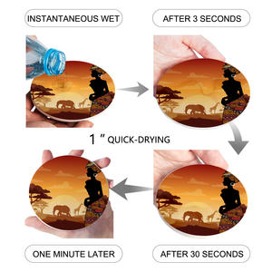 Juego <span class=keywords><strong>de</strong></span> Posavasos <span class=keywords><strong>de</strong></span> Cerámica con Base <span class=keywords><strong>de</strong></span> <span class=keywords><strong>Corcho</strong></span>, Diseño Vintage <span class=keywords><strong>de</strong></span> Mujer Africana Egipcia, <span class=keywords><strong>para</strong></span> <span class=keywords><strong>Mesa</strong></span> <span class=keywords><strong>de</strong></span> Centro Americana - Product Image 3