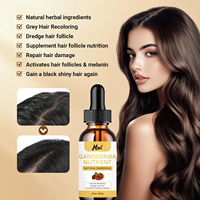 Huile nourrissante au Ganoderma, naturelle, anti-cheveux gris, rend les cheveux plus épais, renforce les cheveux abîmés, soin capillaire