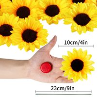 Tête de tournesol artificielle, chrysanthème, accessoires de coiffure DIY, accessoires de costume de danse, décoration de chapeau en fleurs de soie