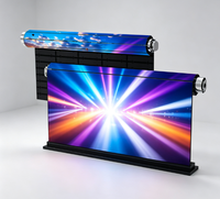 Layar Video Gulung Fleksibel Tahan Air IP63 LED Full Color Indoor/Outdoor untuk Iklan, Model Waterfall Banner