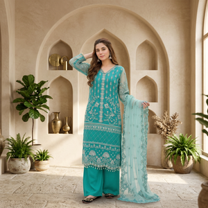 TENNECY Kurta/Kurti de Mujer, Reversible, con Encaje, Largo hasta el Tobillo, Sin Arrugas, de Secado Rápido, Estilo Diwali, para Todas las Temporadas - Product Image 1