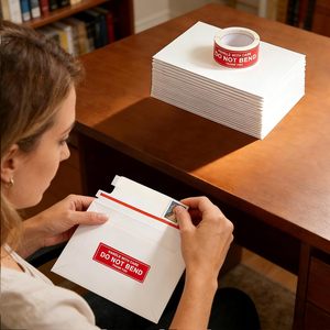 Protège-cartes TCG recyclables Toploaders – Enveloppes d'expédition en carton blanc anti-pliage avec bande adhésive <span class=keywords><strong>à</strong></span> ouverture facile - Product Image 3