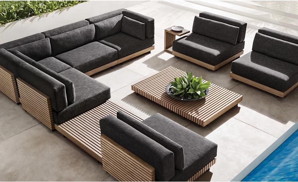 Modern Luxury outside Garden Sofa Set Outdoor Furniture Teak patio furniture