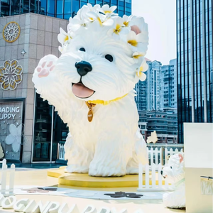 Maßge schneiderte große Outdoor-Glasfaser-Cartoon-Skulptur für Mall Campus Maskottchen Ip Charakter dekorative Ornamente Stress abbau - Product Image 1