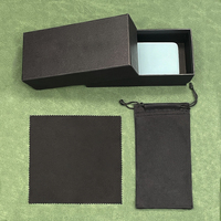Etui à lunettes unisexe avec logo personnalisé de haute qualité avec pochette et boîte en tissu Ensemble d'emballage pour étui à lunettes