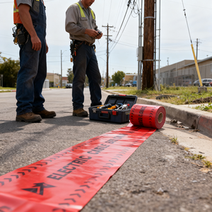 Top-Bán ngầm cảnh báo Băng cao tầm nhìn không phát hiện PE <span class=keywords><strong>CAUTION</strong></span> <span class=keywords><strong>Tape</strong></span> cho sàn đánh dấu chôn tiện ích - Product Image 1