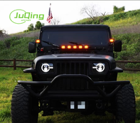 Lumières carrées de pouce pour pièces de voiture, adaptées aux lumières de voiture de JEEP Wrangler LED, lumières de modification avant carrées pour camions
