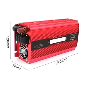 Rumah tenaga surya 1500W 3000W Inverter 12 Volt DC ke AC 110V trafo Inverter