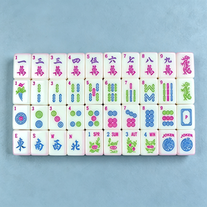 Juego de Mahjong Portátil de Lujo para 4 Jugadores, con Fichas de Acrílico Rosa Personalizadas y Diseños de Animales, Ideal para Fiestas Familiares y Regalos - Product Image 3