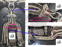 Échappement haute performance Ht Performance, ajustement parfait pour BMW G87 M2/G80 M3/G82 M4, longueur égale 123 mm (4,84 pouces), échappement intermédiaire avec résonateur