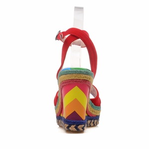 WETKISS OEM 2021 Color Arco Iris zapatos de mujer Sandalias de correa de tobillo zapatos de tacón de cuña para mujer Sandalias de verano <span class=keywords><strong>alpargatas</strong></span> en sandalias - Product Image 5