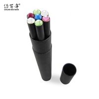 Crayon HB en bois noir aiguisé de 7 ''avec logo personnalisé promotionnel de haute qualité avec cristal sur le dessus multi-forme